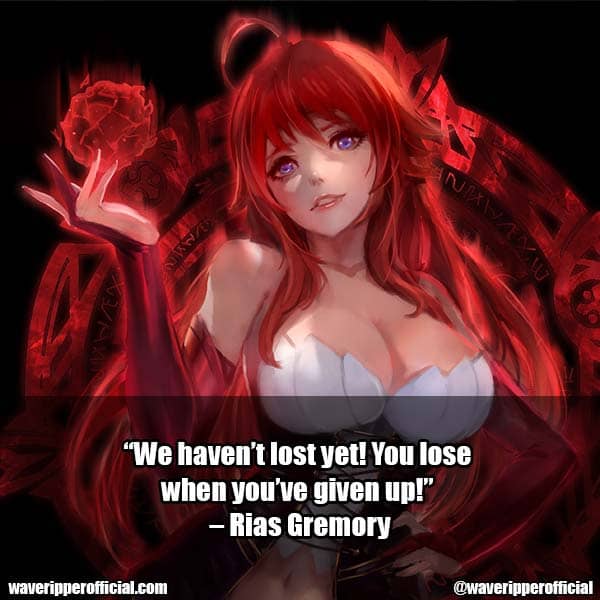 Rias Gremory quotes from High School DxD