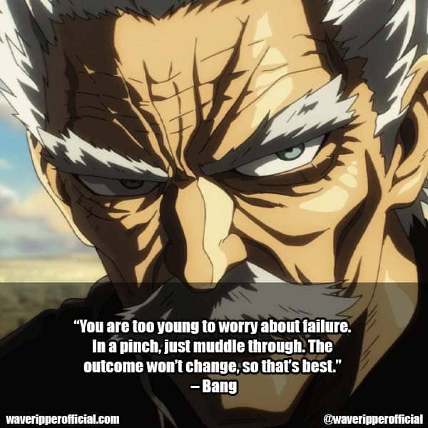 Anime Bang Quotes in One Punch Man