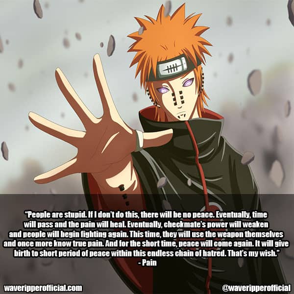 pain quotes naruto