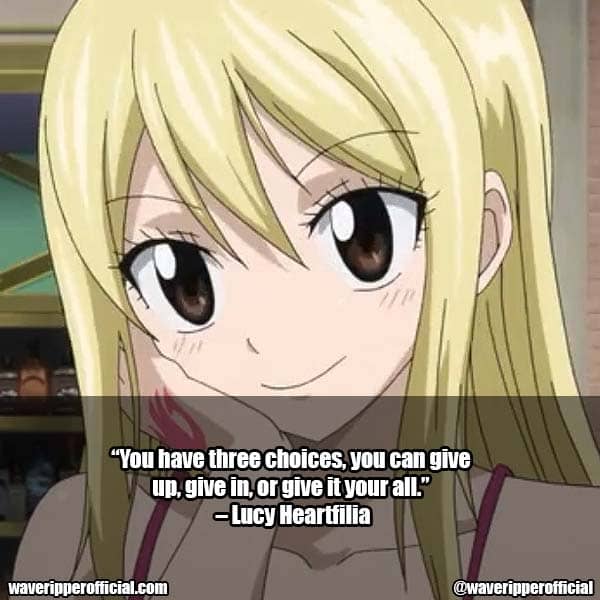 Best Lucy Heartfilia Quotes
