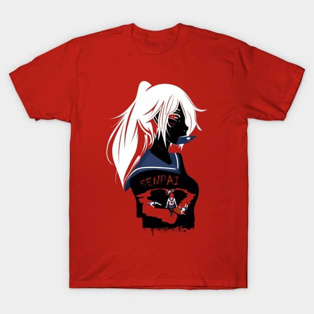 Red Cotton Shirt Senpai Yandere