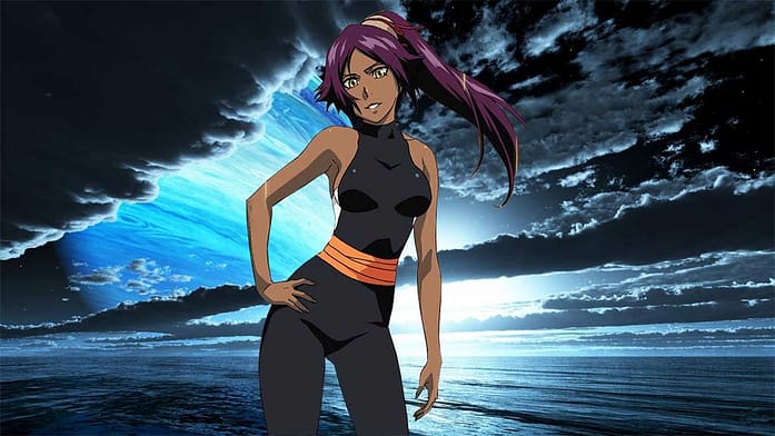 Cat Lady Yoruichi with Purple hair color