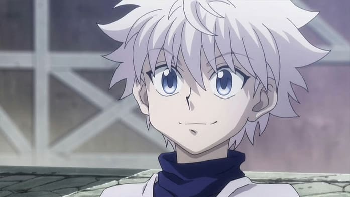 Killua and his blue anime eyes