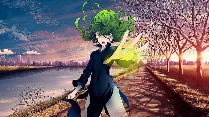 Tatsumaki green haired anime from one punch man