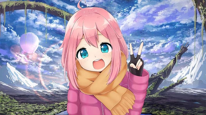 Cute anime Girls in Yuru Camp