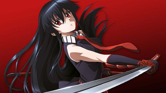 Akame's hair color is black