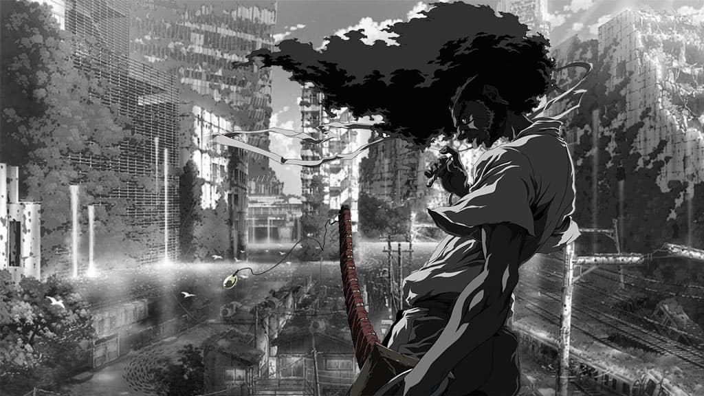 Afro Samurai - Thick black Afro hair