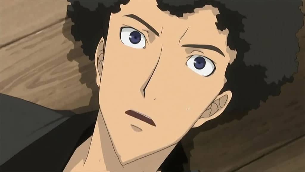 Anime character with curly hair