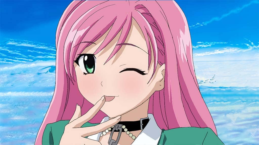 Spy x family series character beautiful and cheerful anime girl with pink  hair and green eyes 2K wallpaper download