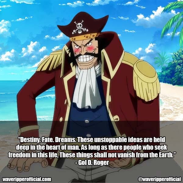 gold roger one piece speech