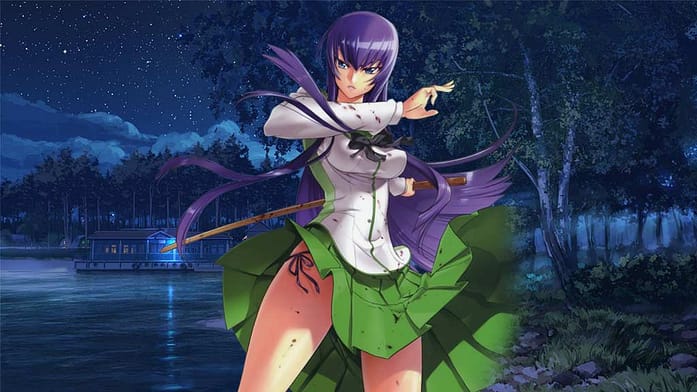 purple haired anime girls - Saeko