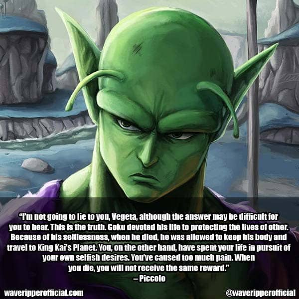 Piccolo quotes from dragon ball z