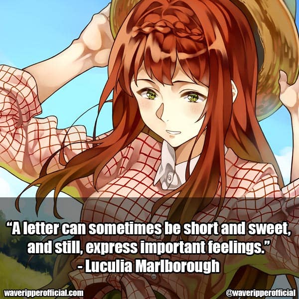 Luculia Marlborough quotes