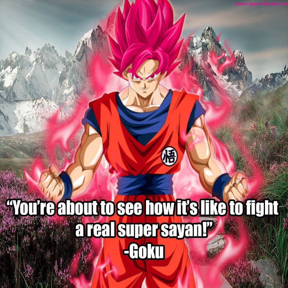 dragon ball super quotes You re about to see how it s like to fight a real super saiyan