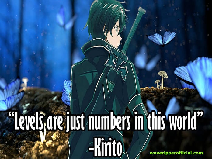 Kirito quotes levels are just numbers in this world