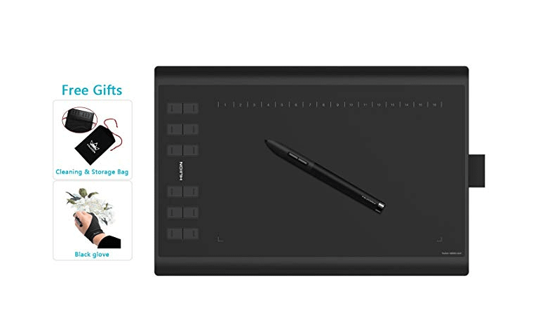 HUION New 1060 Plus Graphic Drawing Tablet with 8192 Pen Pressure